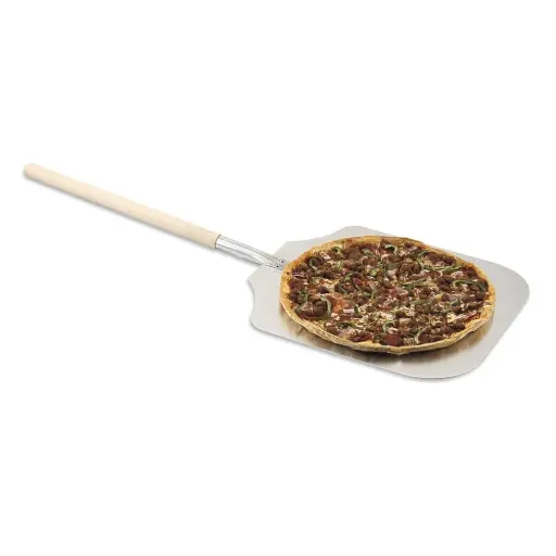 [BHA-575322] PALA PARA PIZZA 12 HOJA DE ALUMINIO MANGO MADERA